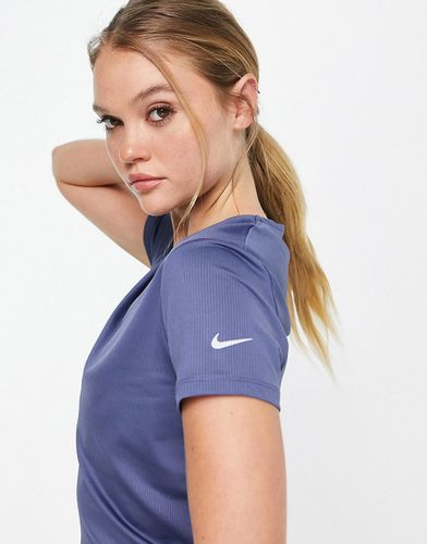 Nike Running - T-shirt col V - Bleu - Nike Running - Modalova