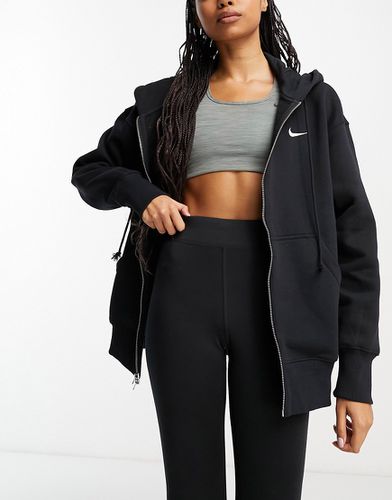 Sweat à capuche oversize avec fermeture éclair et petit logo virgule - /blanc voile - Nike - Modalova