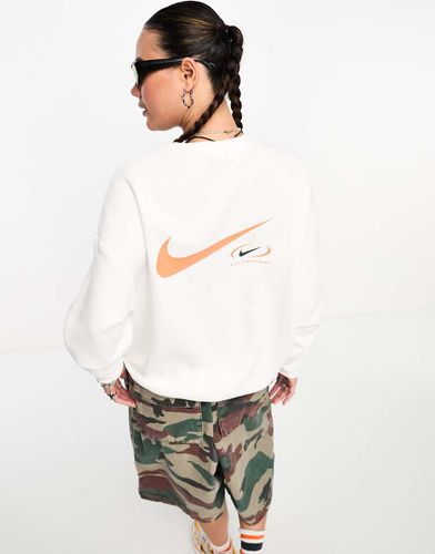 Sweat oversize en molleton avec logo virgule - Nike - Modalova