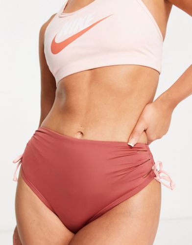 Bas de bikini échancré à taille haute - Nike Swimming - Modalova
