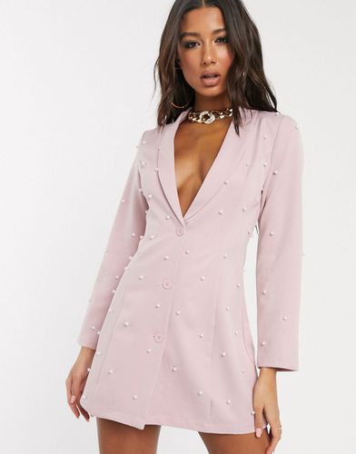 Robe blazer ornée de perles - Blush - Saint Genies - Modalova