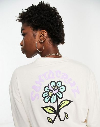 Delfino - T-shirt à manches longues et imprimé fleur - Écru - Santa Cruz - Modalova