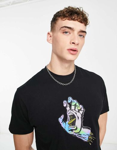 Holo - T-shirt avec motif main qui hurle sur la poitrine - Noir - Santa Cruz - Modalova