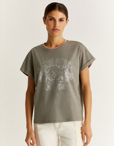 T-shirt à imprimé rock métallisé - Scalpers - Modalova