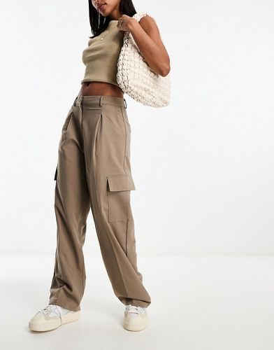 Pantalon de costume cargo coupe ample - Taupe désert - Selected - Modalova