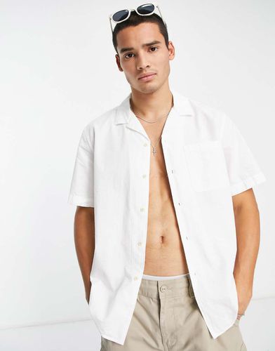 Chemise à manches courtes avec col à revers en crépon - Selected Homme - Modalova