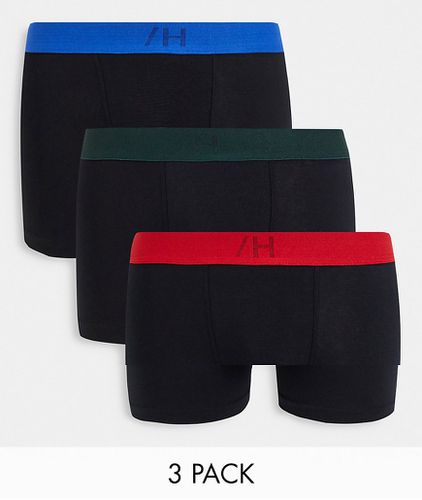 Lot de 3 boxers avec taille colorée à logo - Selected Homme - Modalova