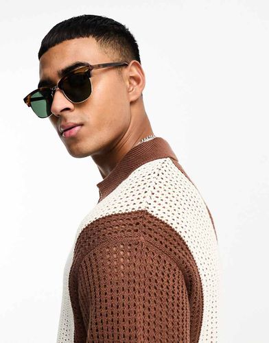 Lunettes de soleil rétro - Marron - Selected Homme - Modalova