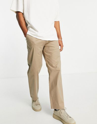 Pantalon chino ample - Beige - Selected Homme - Modalova