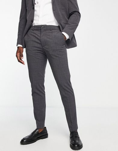 Pantalon de costume slim en stretch multidirectionnel - Carreaux -bleu - Selected Homme - Modalova