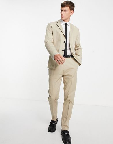 Pantalon de costume slim fuselé - Beige - Selected Homme - Modalova