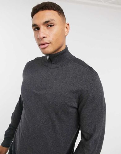 Pull avec fermeture éclair 1/4 - foncé - Selected Homme - Modalova