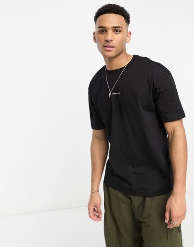 T-shirt à logo oversize en coton mélangé - Noir - Selected Homme - Modalova