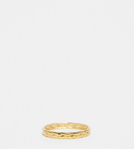 Seol + Gold - Bague avec motif corde tressée en vermeil plaqué or 18 carats - Seol Gold - Modalova