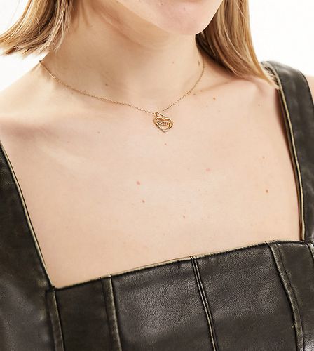 Seol + Gold - Collier en vermeil plaqué or 18 carats avec pendentif Sister en forme de caur - Seol Gold - Modalova