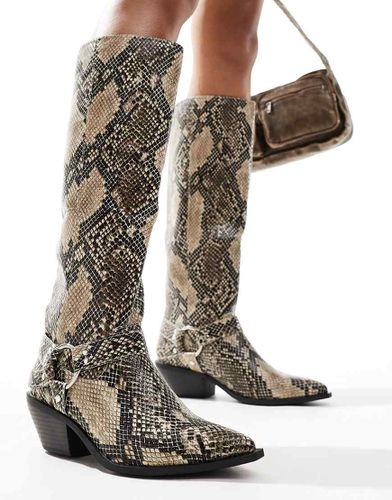 Bottes hauteur genou style western - Serpent - Seqwl - Modalova