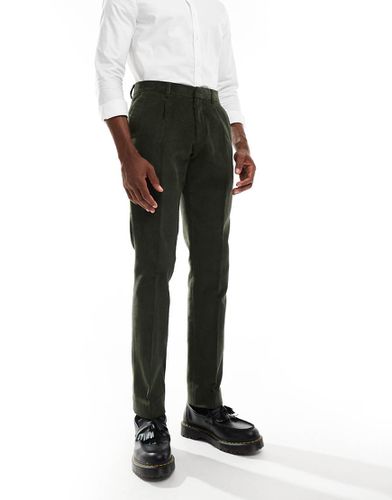 Shelby and Sons - Pantalon d'ensemble habillé en velours côtelé - Kaki - Shelby & Sons - Modalova