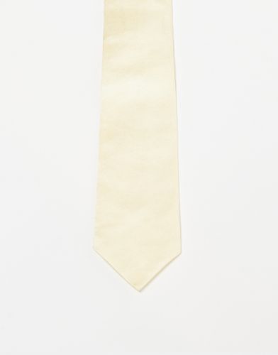 Cravate en satin - Citron - Six Stories - Modalova