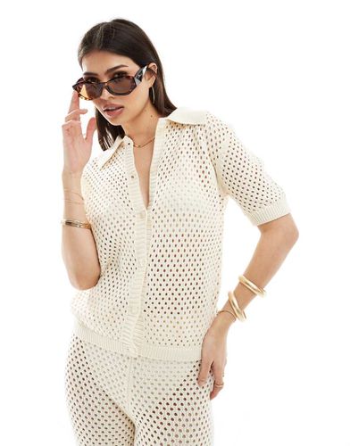 Chemise d'ensemble au crochet - Beige - Sixth June - Modalova