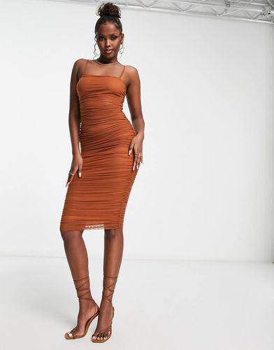 SIMMI - Robe froncée mi-longue - Rouille - Simmi Clothing - Modalova