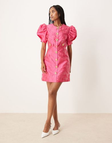 X ASOS - Anemone - Robe courte en jacquard - Fuchsia - Sister Jane - Modalova