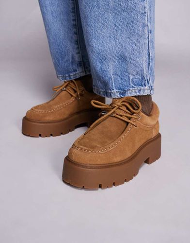 Offsetter - Mocassins chunky en daim  lacets - Fauve - Steve Madden - Modalova