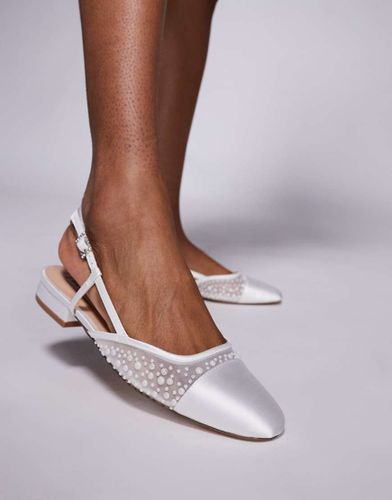 Belinda-P - Ballerines ornes de perles en tulle - Ivoire - Steve Madden - Modalova