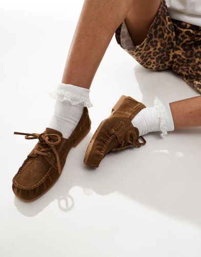 Mocassins en cuir et daim - Stradivarius - Modalova