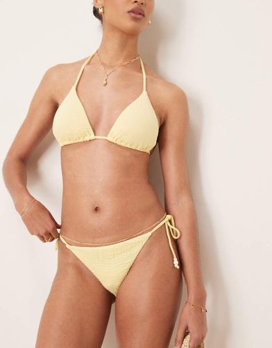 Bas de bikini froiss nou sur les cts - Stradivarius - Modalova