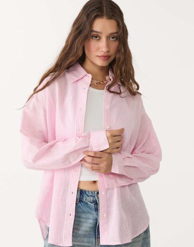 Chemise en lin mlang - bonbon - Stradivarius - Modalova