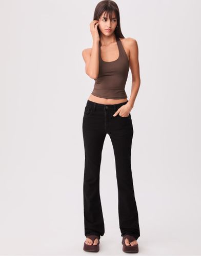 Jean bootcut - Noir denim dlav - Stradivarius - Modalova