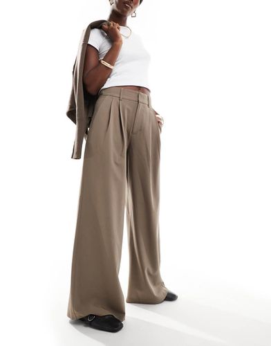 Pantalon ultra large à pinces devant - Beige - Stradivarius - Modalova