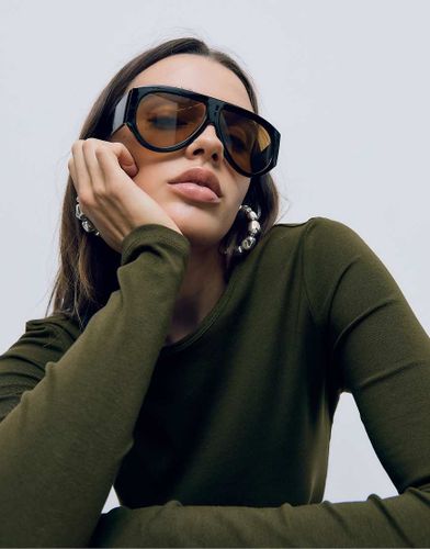 T-shirt  manches longues basique en coton - Stradivarius - Modalova