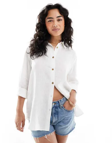 Chemise casual coupe masculine en lin - optique - Superdry - Modalova