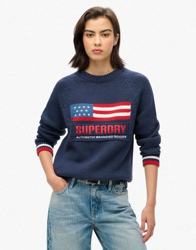 Americana - Pull ras de cou en maille - éclipse - Superdry - Modalova