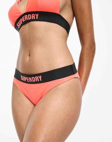 Bas de bikini d'ensemble élastique - Corail vif/ - Superdry - Modalova