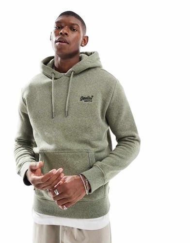 Essential - Sweat à capuche avec logo - olive Martini chiné - Superdry - Modalova