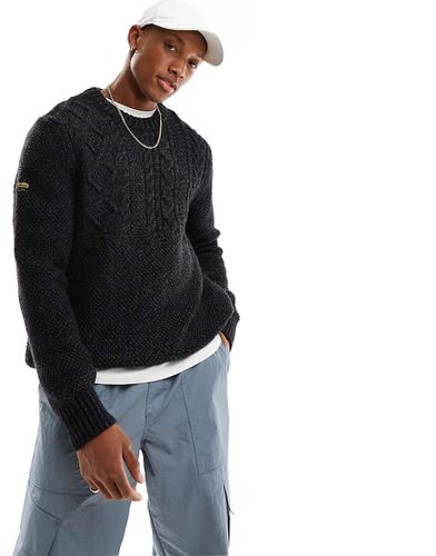 Jacob - Pull col ras-du-cou - charbon - Superdry - Modalova