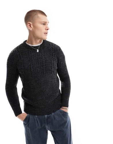 Jacob - Pull en maille torsadée - Anthracite et - Superdry - Modalova