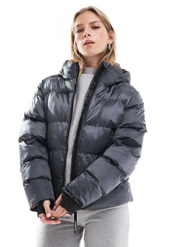 Luxe - Doudoune brillante style sport à capuche - Ébène - Superdry - Modalova