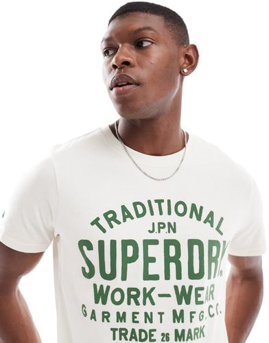 Machined Goods - T-shirt style fonctionnel - Crème - Superdry - Modalova