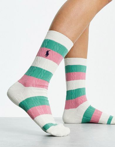 Chaussettes rayées à logo - Polo Ralph Lauren - Modalova