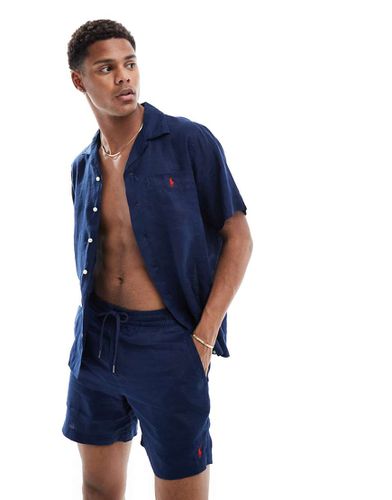 Chemise d'ensemble classique coupe oversize en lin avec logo emblématique et manches courtes - Polo Ralph Lauren - Modalova