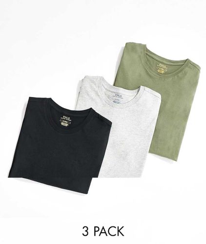 Lot de 3 t-shirts confort avec logo - /kaki/vert - Polo Ralph Lauren - Modalova