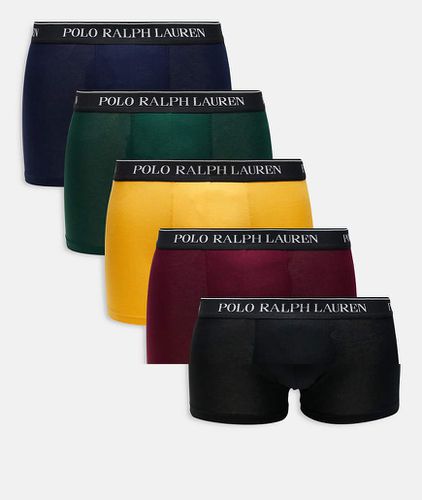 Lot de 5 boxers avec taille à logo - Rouge, bleu, jaune, vert et - Polo Ralph Lauren - Modalova