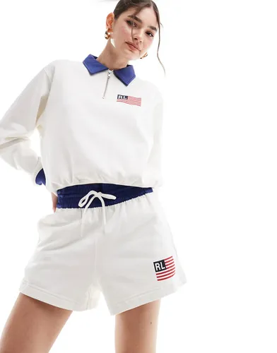 Short en jersey à logo USA - Crème - Polo Ralph Lauren - Modalova