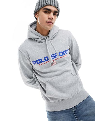 Sport Capsule - Sweat à capuche avec logo sur le devant - chiné - Polo Ralph Lauren - Modalova