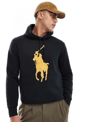 Sweat à capuche en molleton avec motif joueur oversize - et doré - Polo Ralph Lauren - Modalova