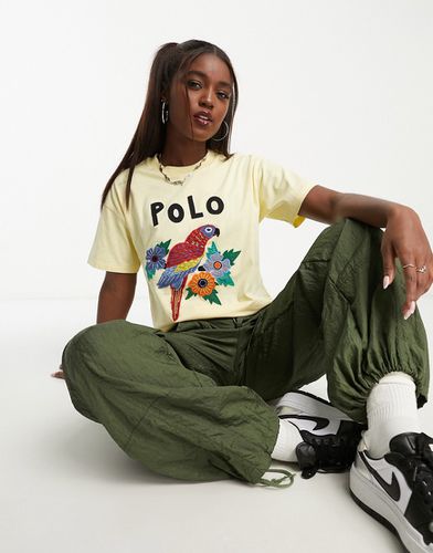 T-shirt ample à logo et perroquet brodés - Polo Ralph Lauren - Modalova