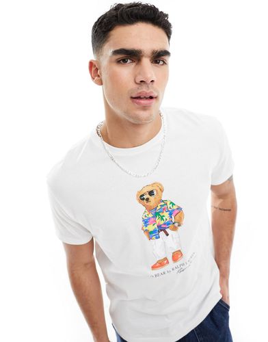 T-shirt classique oversize avec imprimé ours en vacances - Polo Ralph Lauren - Modalova